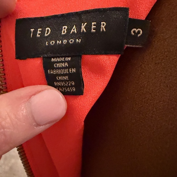 Ted Baker Orange dress - Sz 3 - Picture 6 of 7